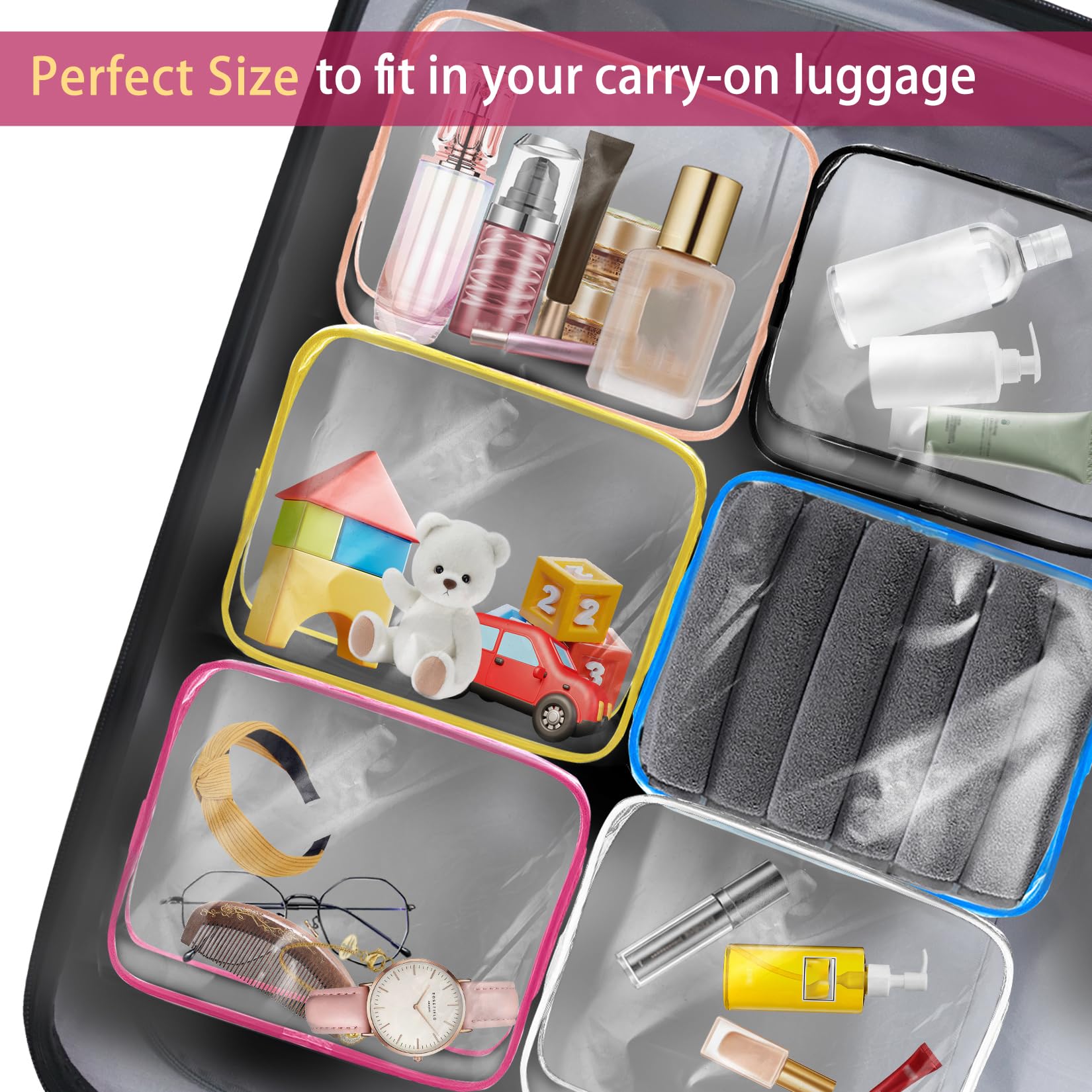 ZHOOGE TSA-approved clear bag for carry-on efficiency