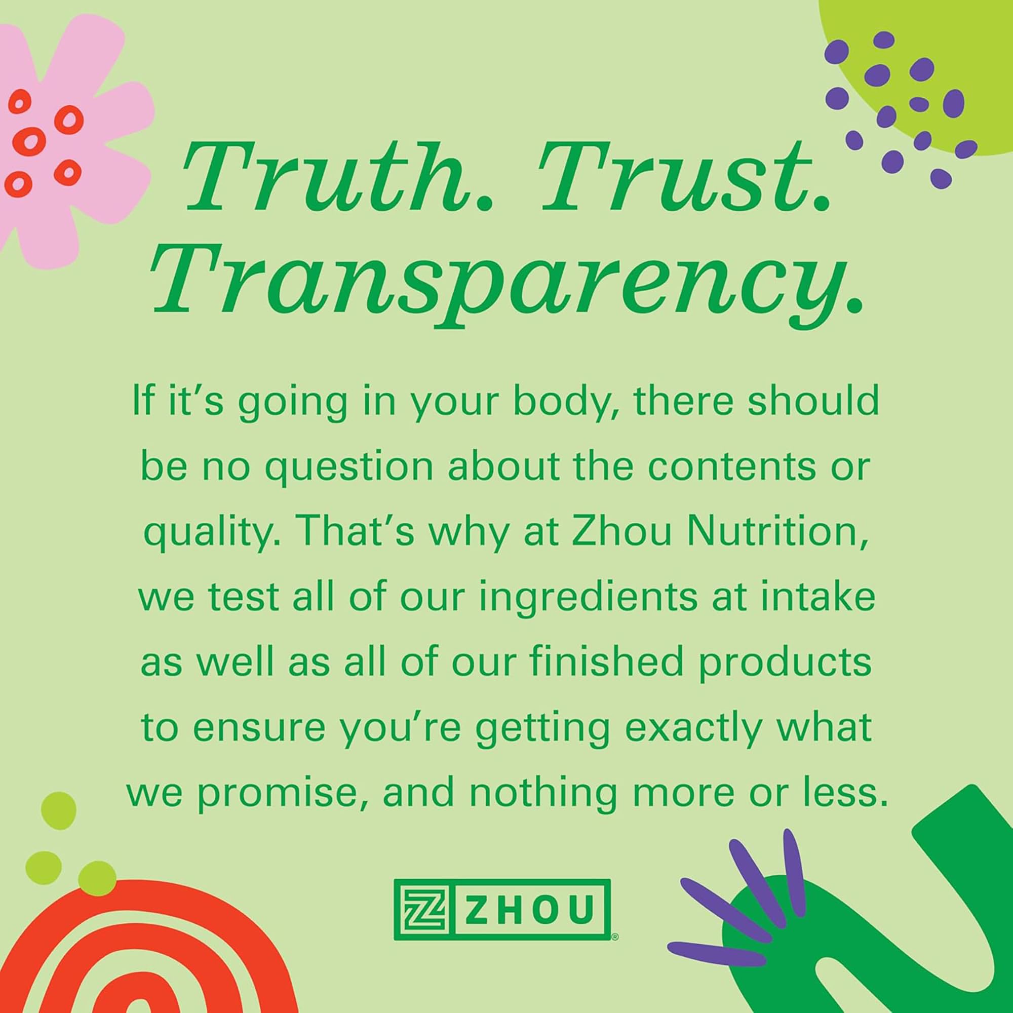 ZHOU Hairfluence packaging shows gluten-free non-GMO claim and Salt Lake City origin.