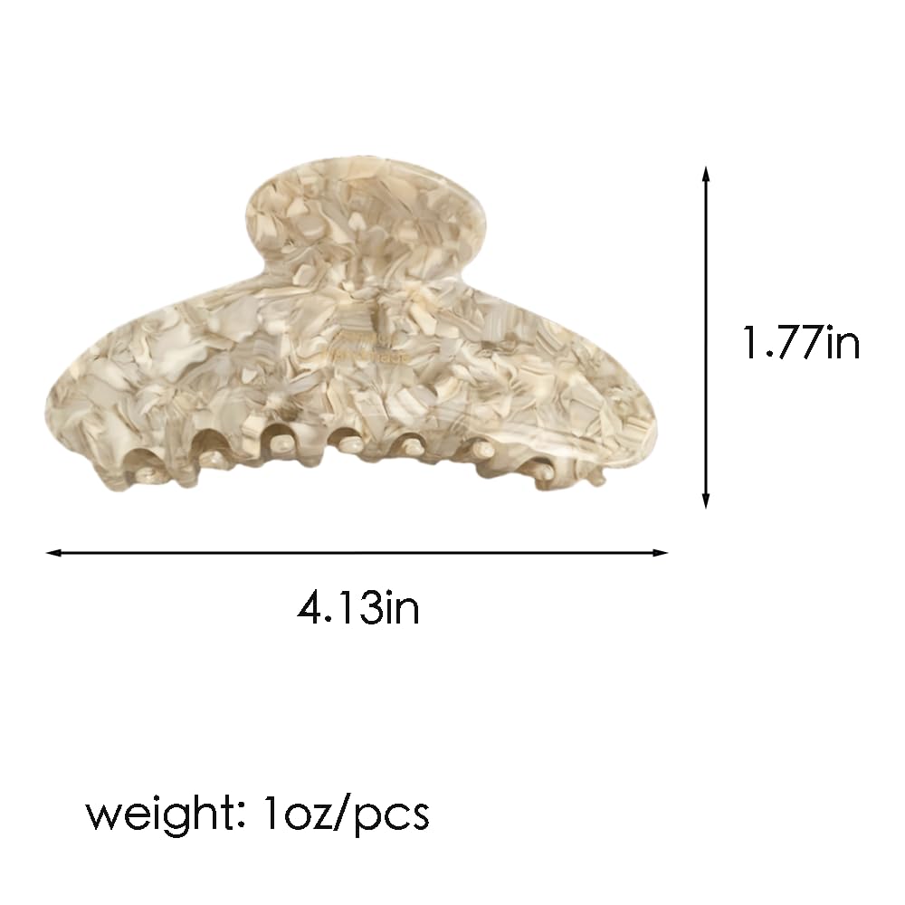 ZHOUMEIWENSP pinza francesa acrílica con patrón tortuga, brillo duradero.