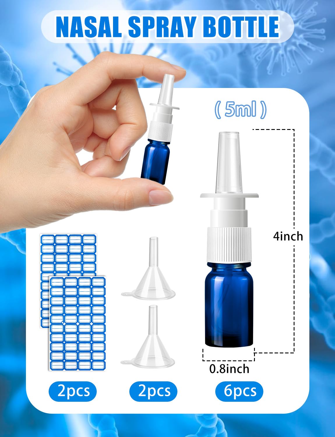 ZHWKMYP bundle includes labels and funnels for organized refilling.