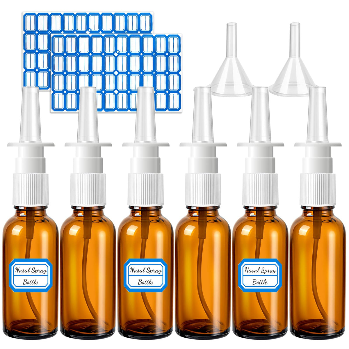 ZHWKMYP nasal spray bottle amber 30ml ready for travel and storage
