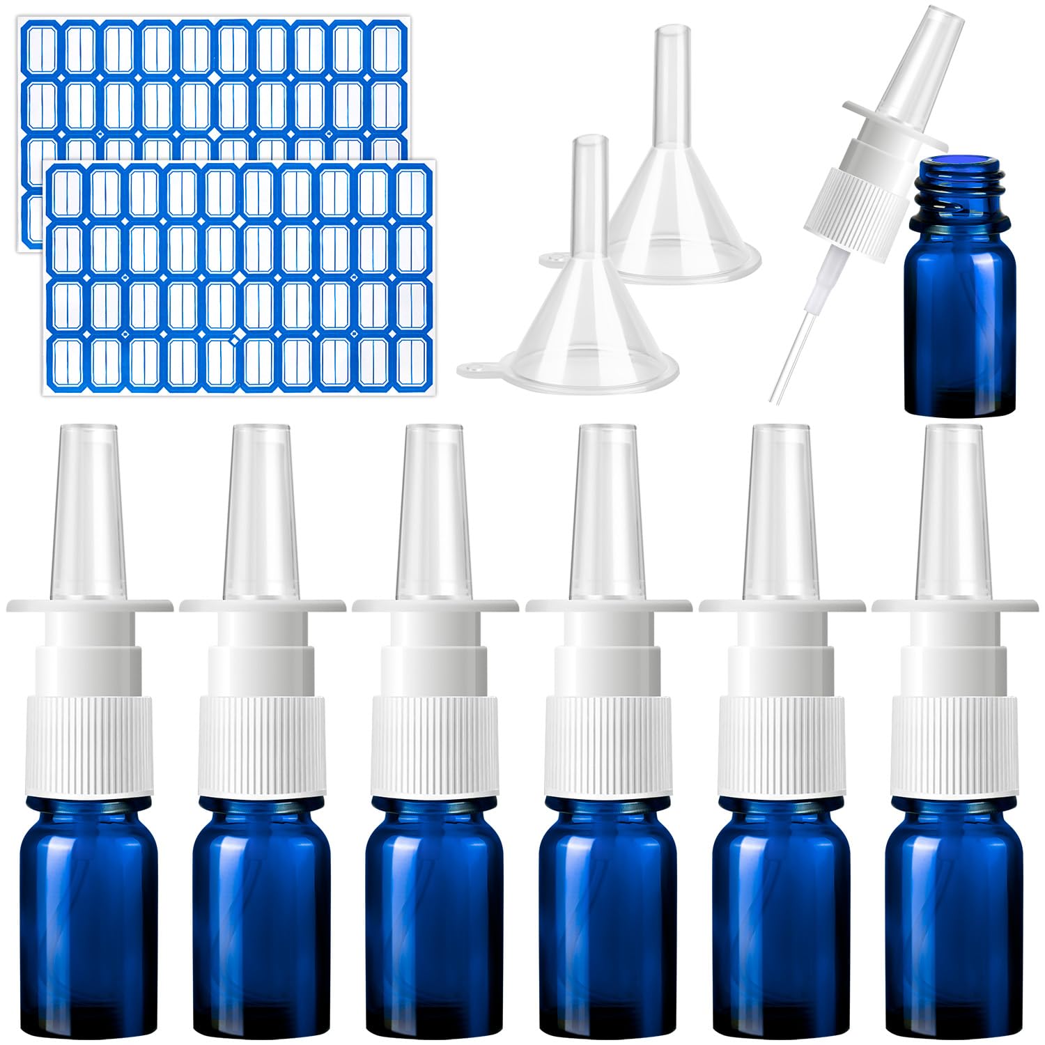 ZHWKMYP blue 5ml nasal spray bottle set for on-the-go precision and convenience.