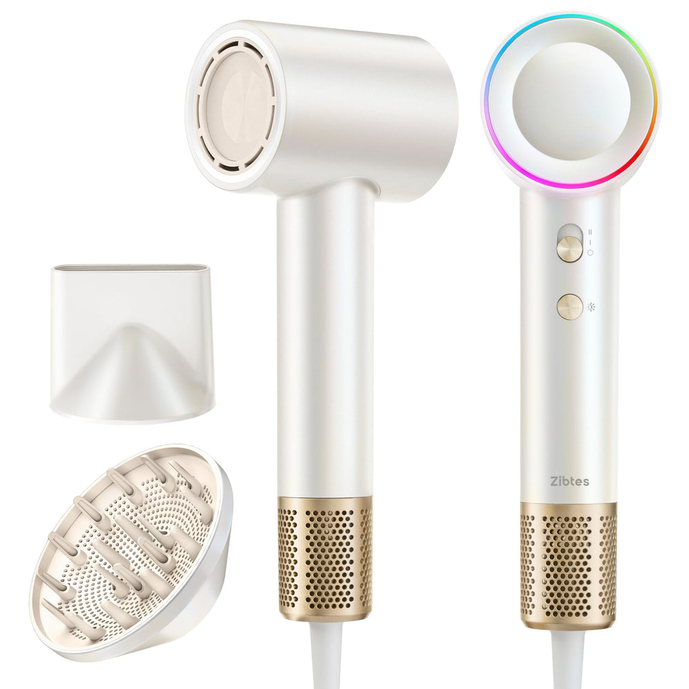 Zibtes high-speed hair dryer motor powering ultra-fast drying for busy mornings.