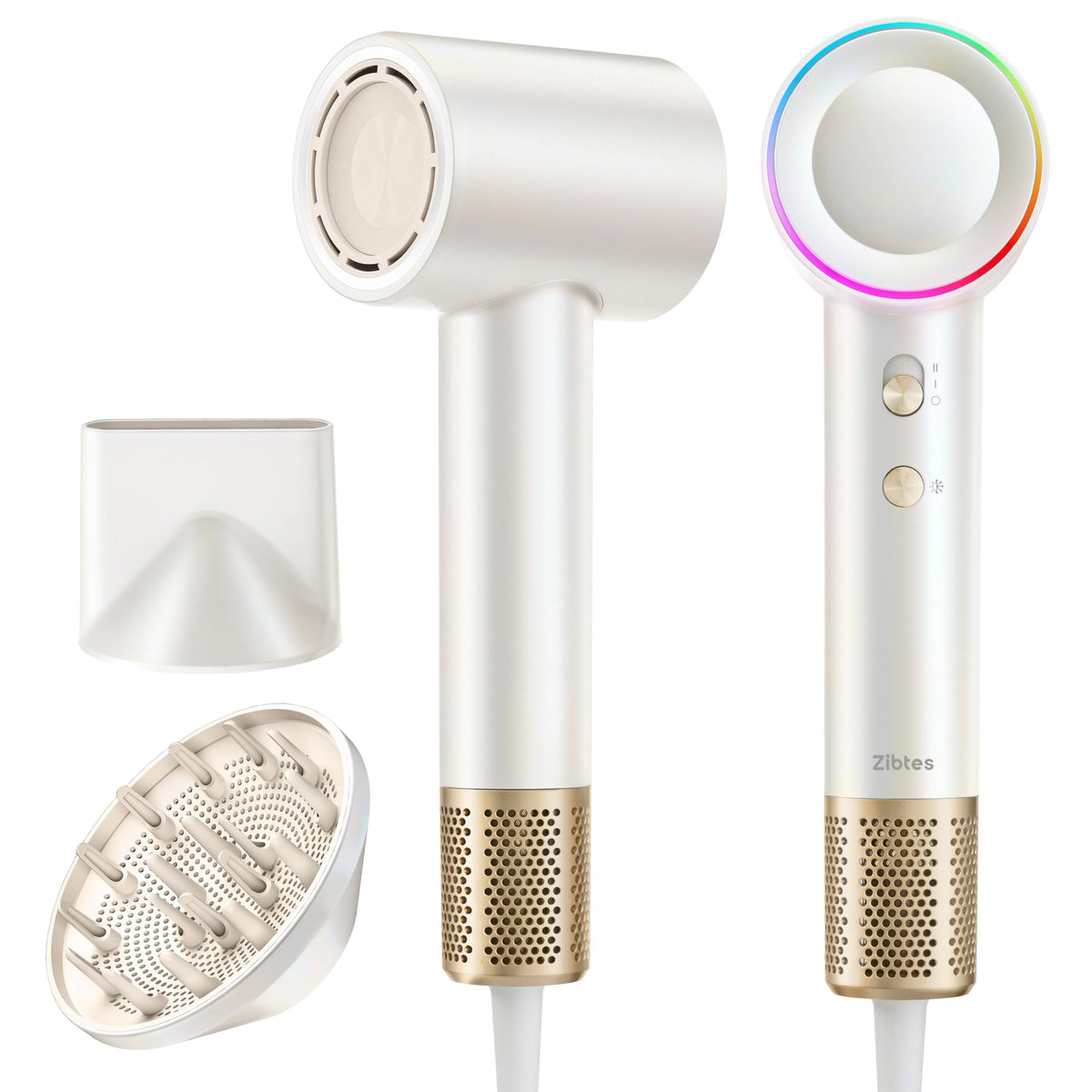 Zibtes high-speed hair dryer motor powering ultra-fast drying for busy mornings.