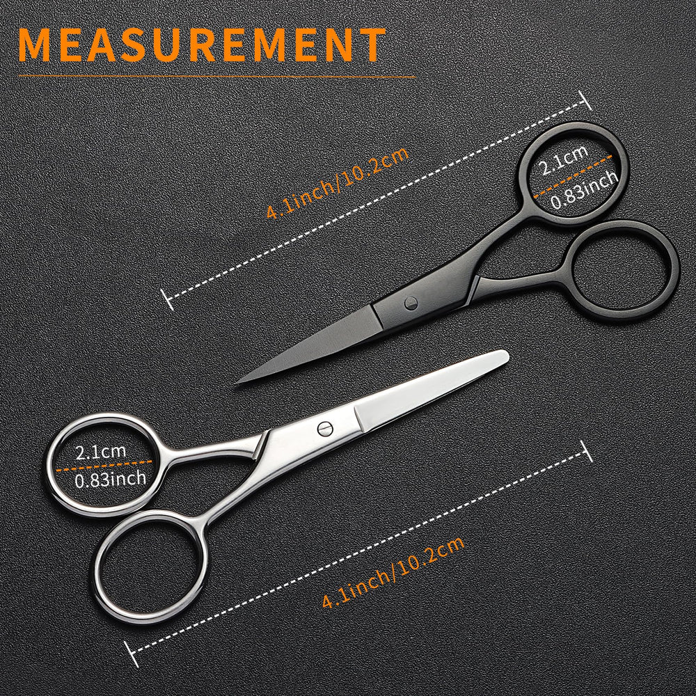 Ziha OTZMA rounded-tip grooming scissors for safe trimming of sensitive areas.