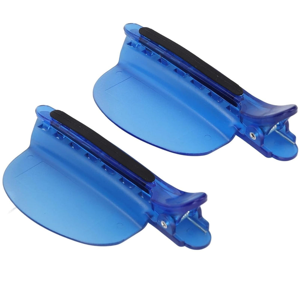 Zijipjy heat insulation sectioning clip in blue with 7 teeth, safe for hot tool styling