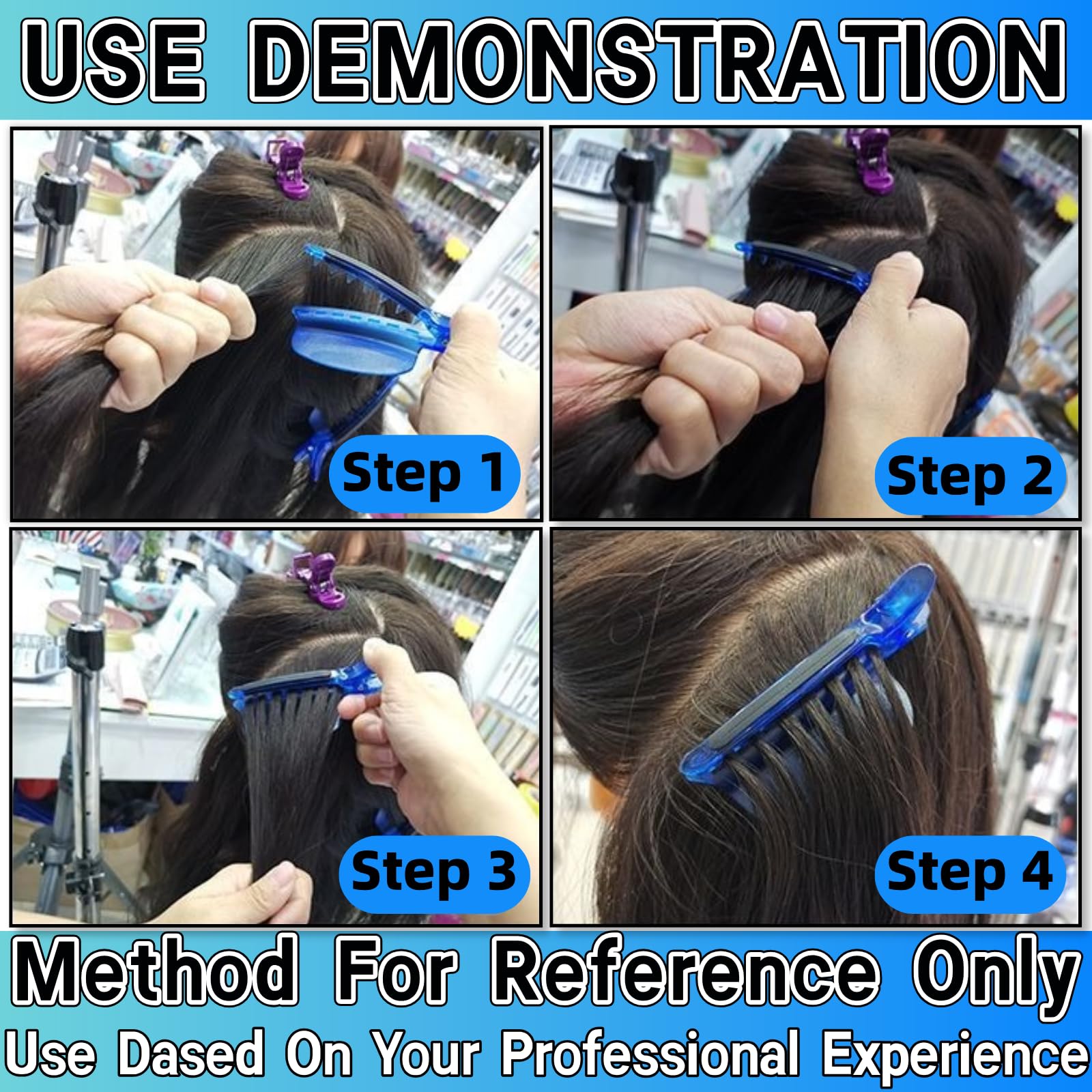 Zijipjy non-slip teeth hair clip prevents snagging during heat styling sessions