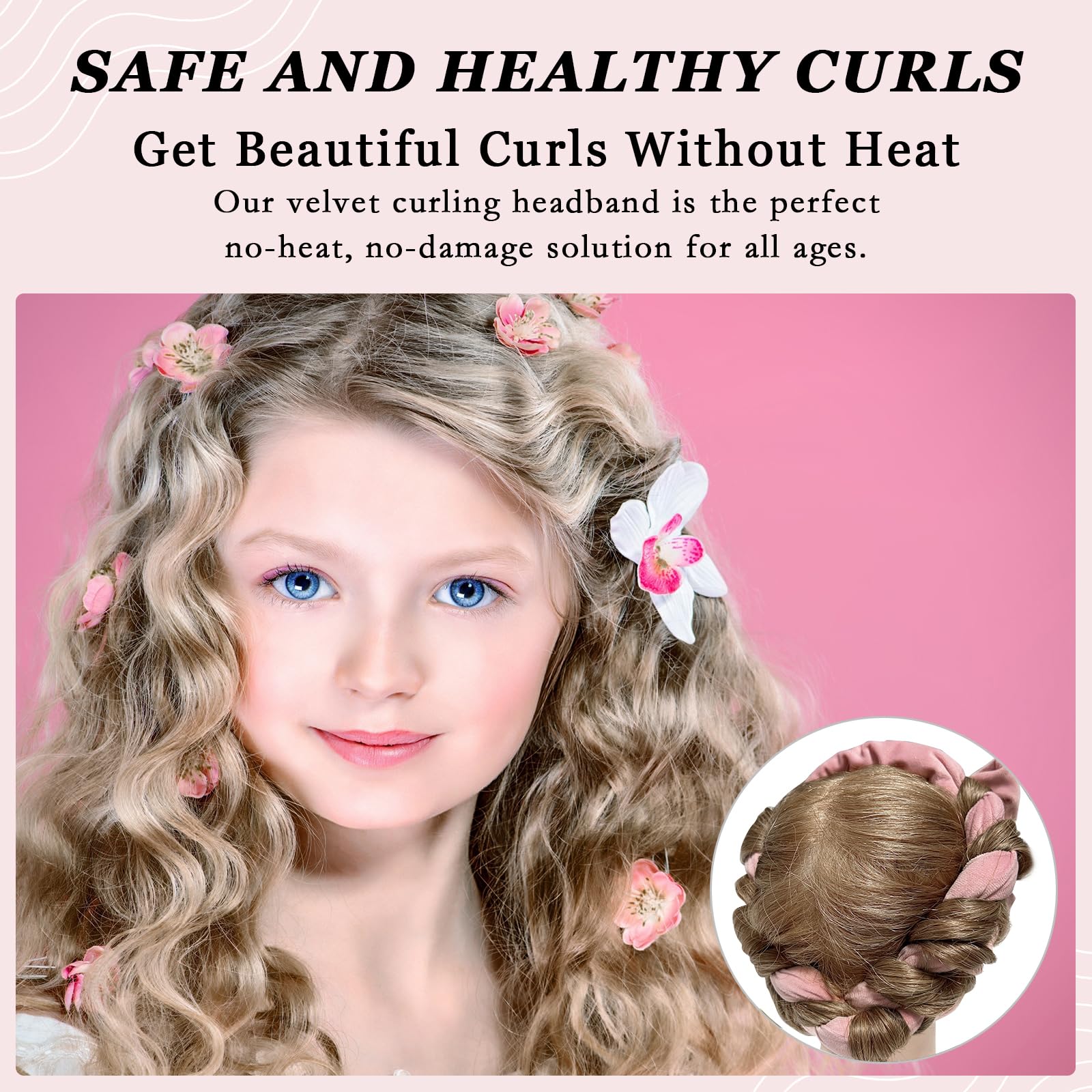 ZILAMPU soft velvet material closeup highlights gentle, hair-friendly feel.