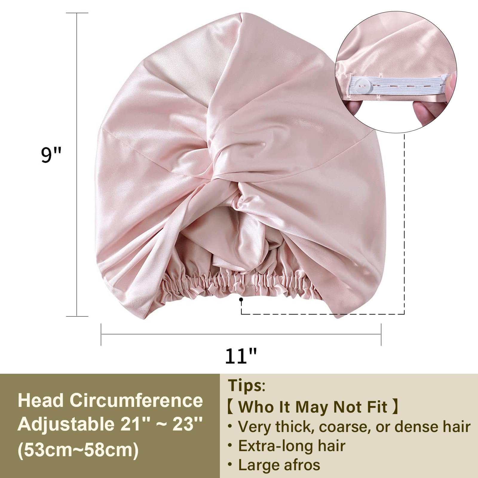 ZIMASILK hypoallergenic silk bonnet gentle on sensitive scalps for overnight comfort.