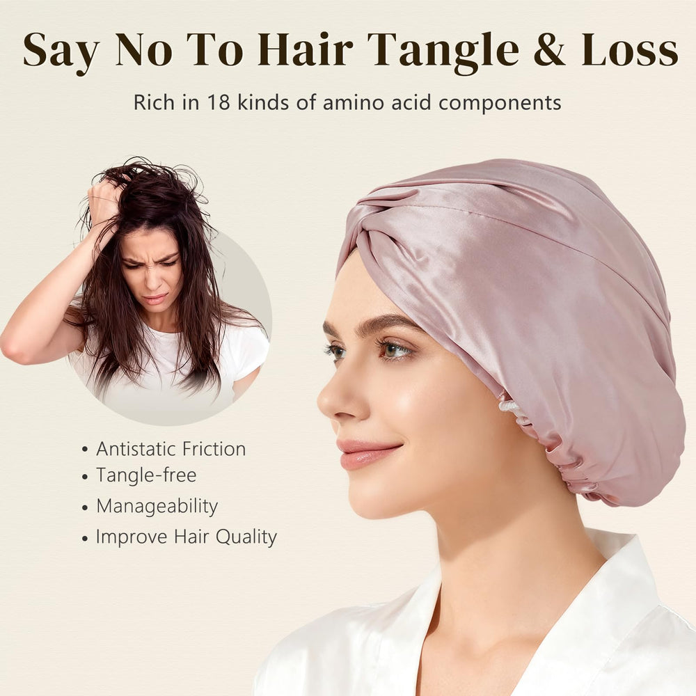 ZIMASILK OEKO-TEX certified silk bonnet ensures breathable, chemical-free sleep experience.