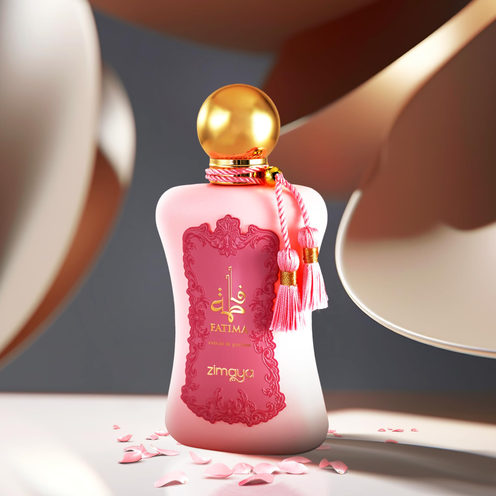 Front view of Zimaya Fatima pink box, ideal for gifting
