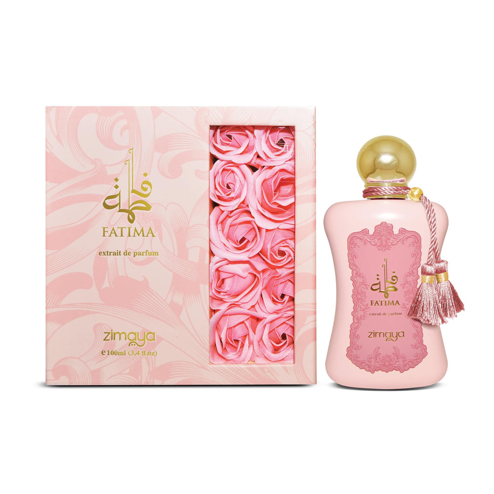 Close-up of Zimaya Fatima pink cap highlighting floral warmth