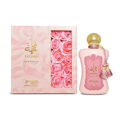 Close-up of Zimaya Fatima pink cap highlighting floral warmth