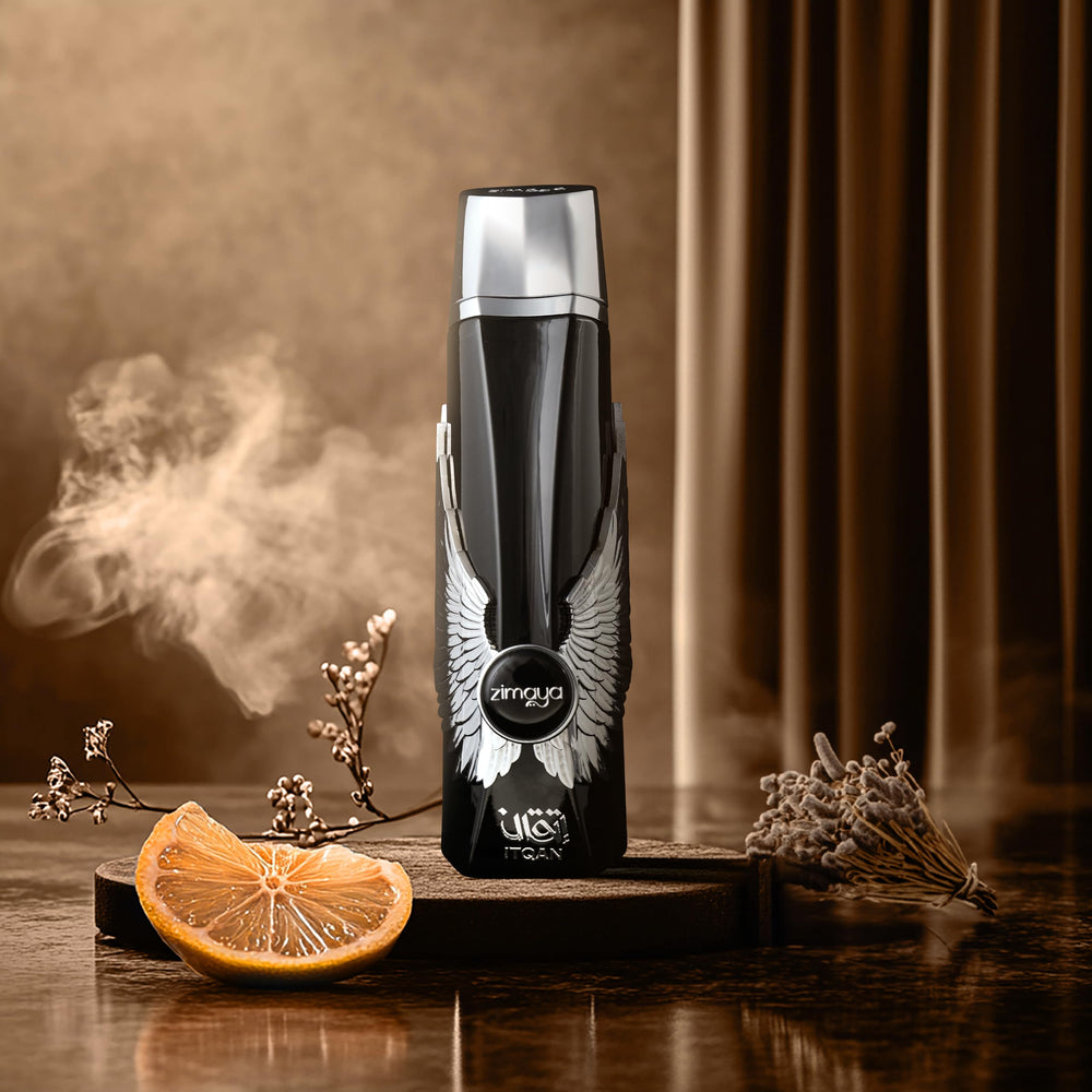 Zimaya Itqan Noir packaging box conveys luxury and gift-worthy presentation.