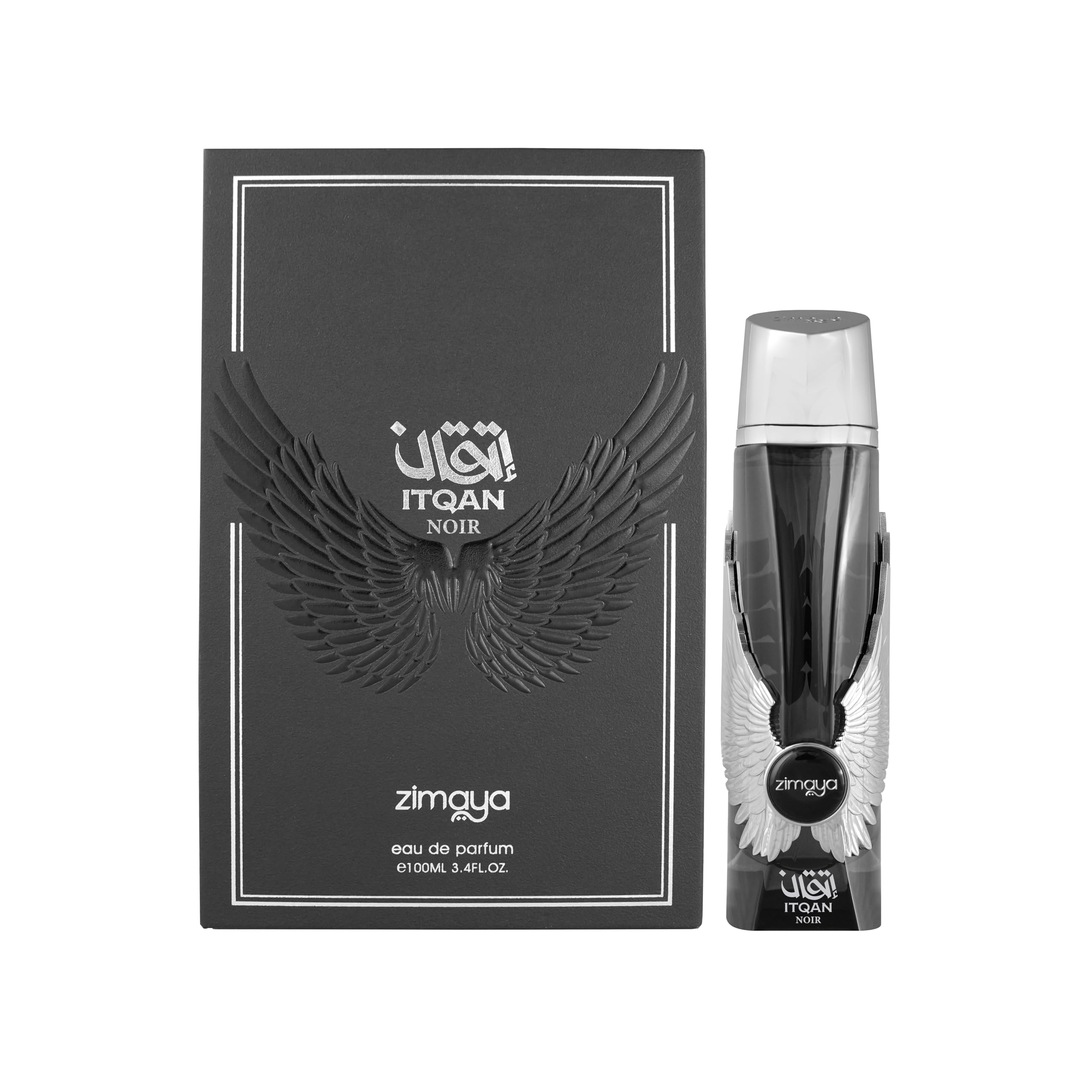 Zimaya Itqan Noir spray action shows even distribution and lasting aroma.