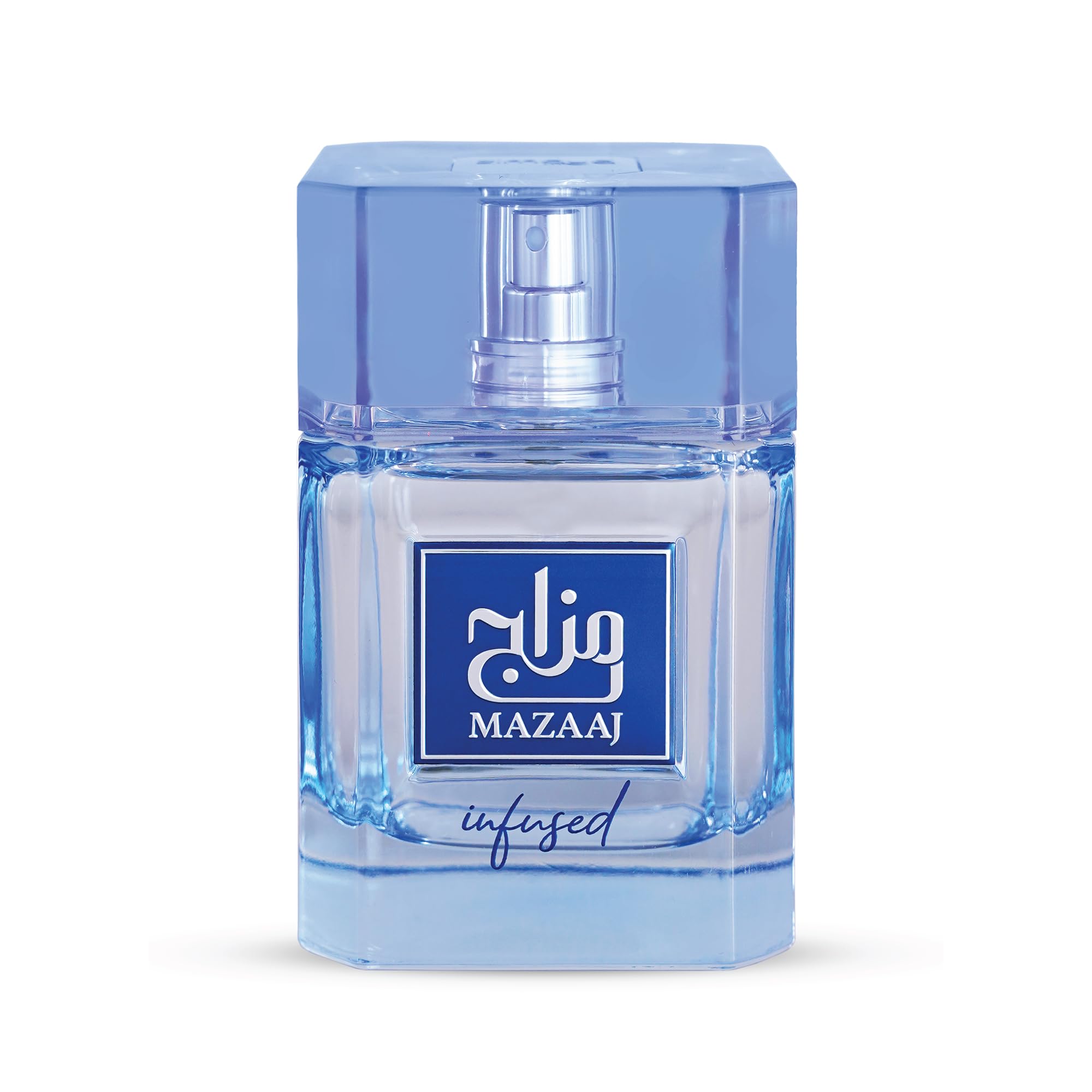 Zimaya Mazaaj Infused for Men bottle front view with citrus notes for a fresh start