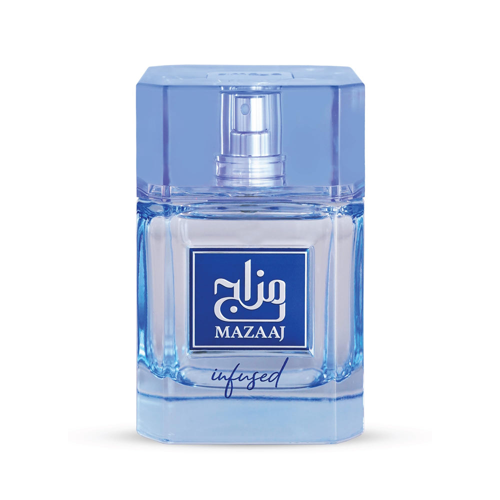 Zimaya Mazaaj Infused for Men bottle front view with citrus notes for a fresh start