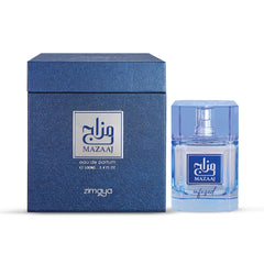 Zimaya Mazaaj spray application image highlighting a refreshing opening