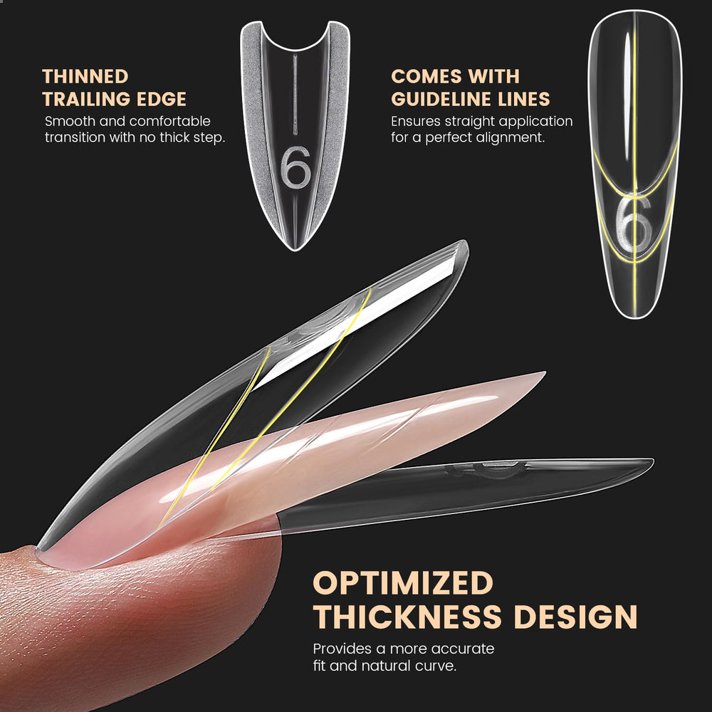 ZIMOOM Formas Dual Uñas, plástico claro, visión clara del progreso