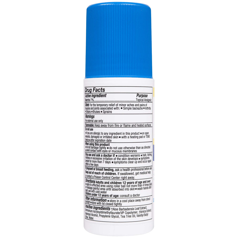 Zims Max Freeze Pro Roll-On in use on skin for quick absorption.