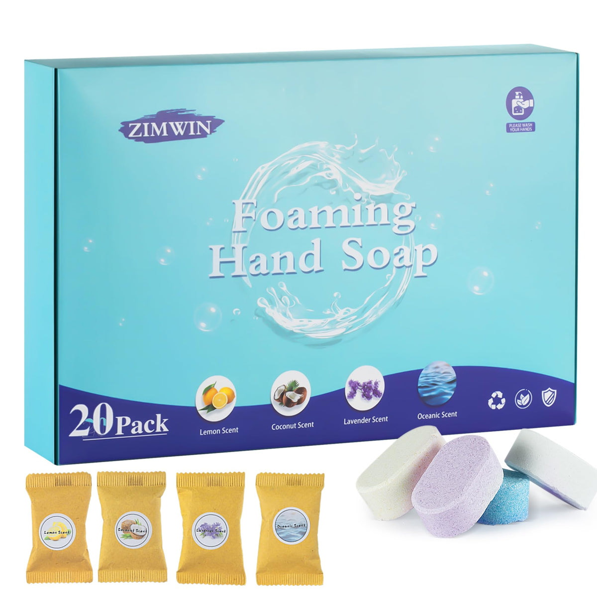 Zimwin pack de 20 tabletas espuma: ahorro y comodidad.