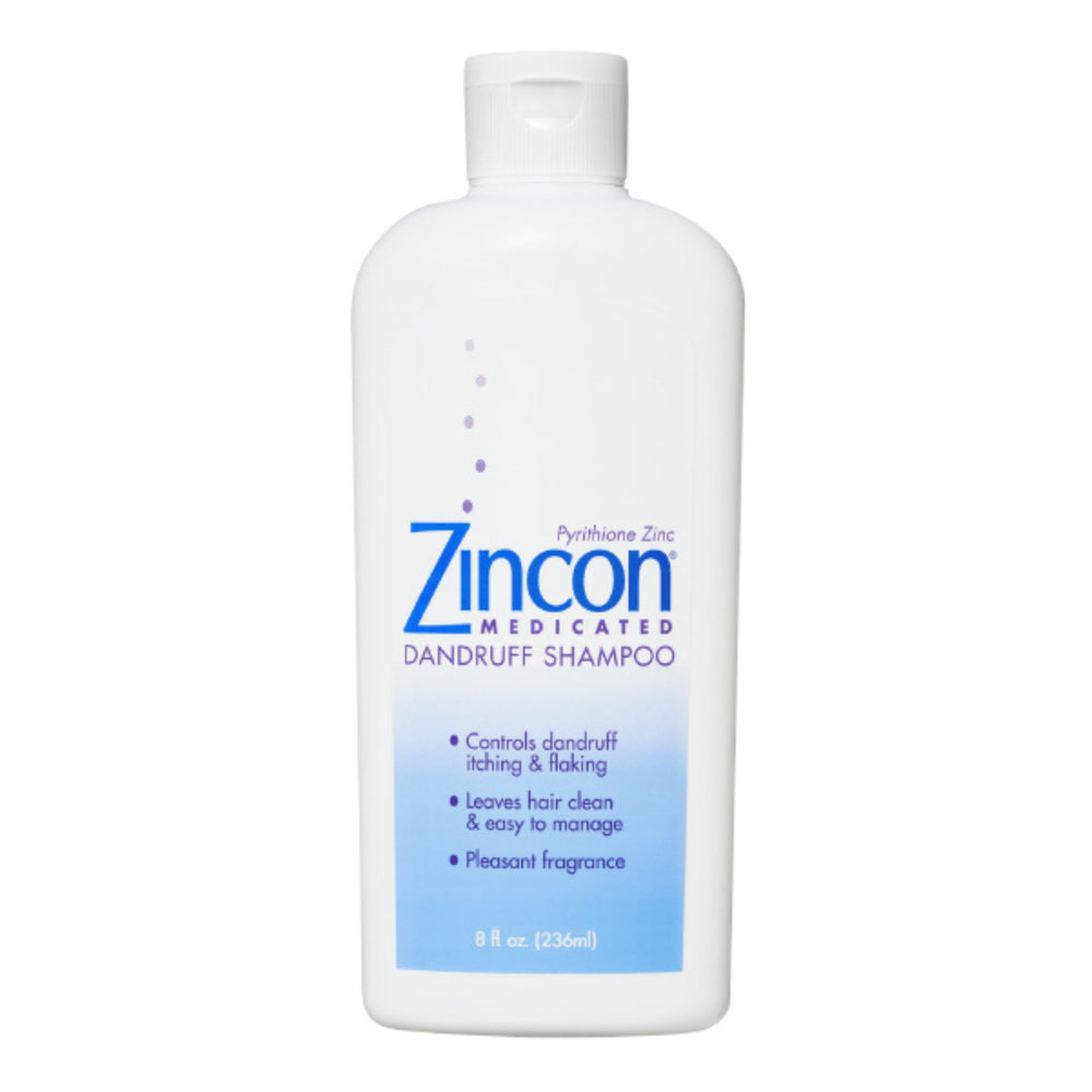ZINCON: botella de champú anticaspa para uso diario.