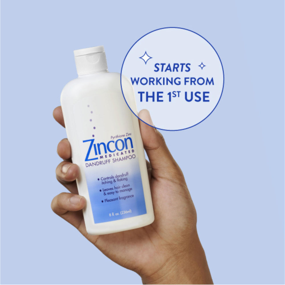 ZINCON: etiqueta con información de la fórmula y beneficios.