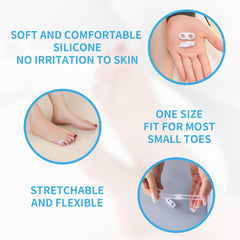 Zinyakon little toe spacer 12-pack minimizes friction in daily wear.