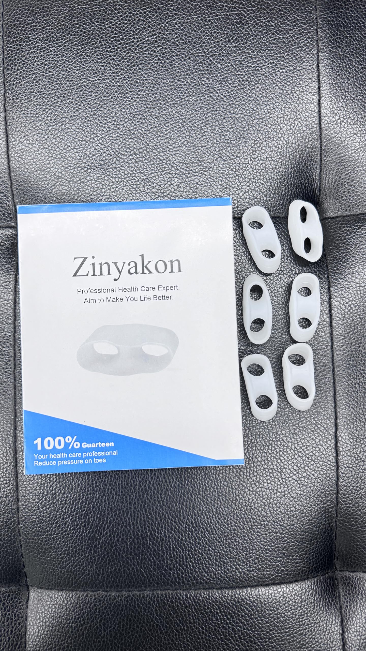 Zinyakon twelve-pack toe separators offer practical at-home relief.