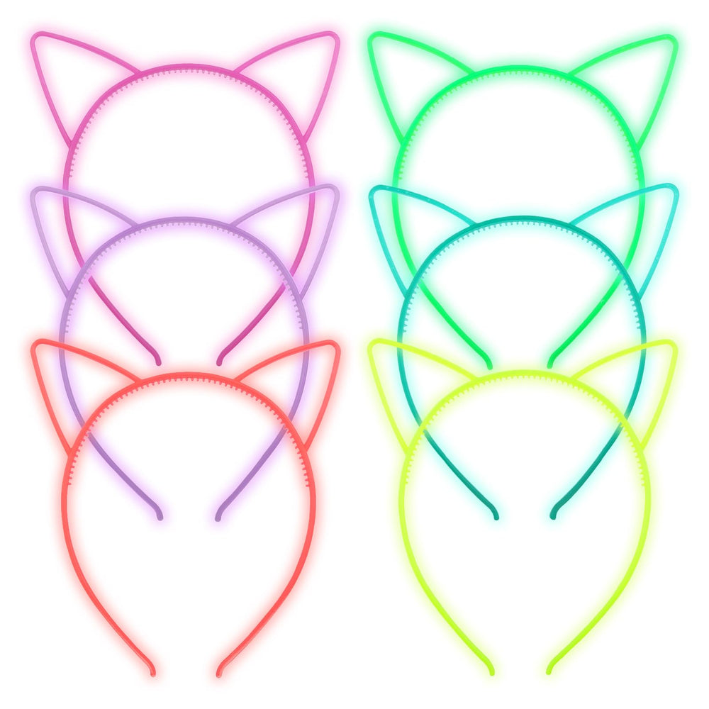 ZIRICHER diadema gato 6 colores que brilla en la oscuridad para fiestas
