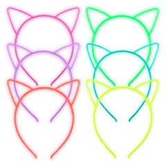 ZIRICHER diadema gato 6 colores que brilla en la oscuridad para fiestas