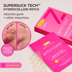 Parche resistente al agua ZitSticka Goo Getter en piel