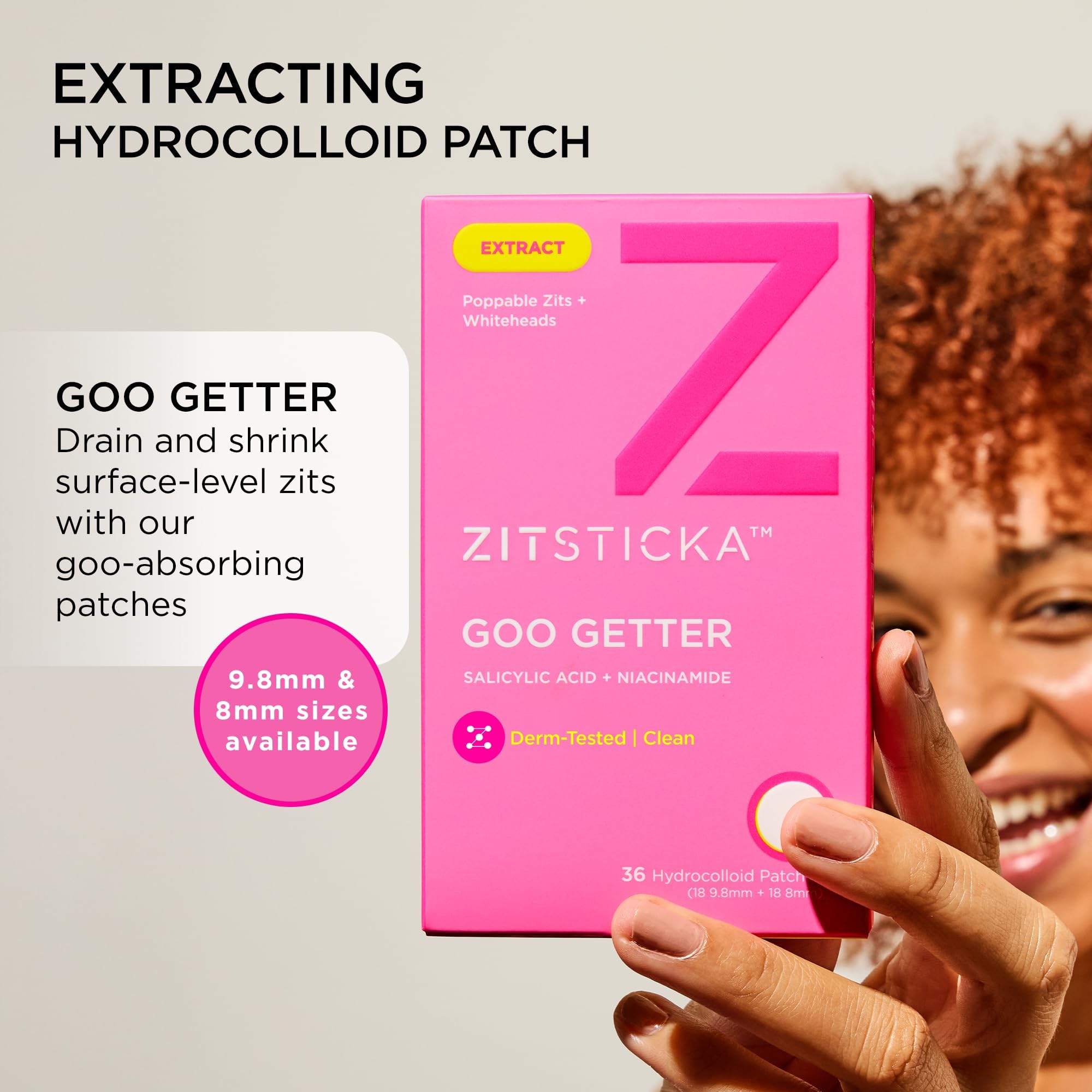 ZitSticka GOO GETTER: parche hidrocoloide para absorción de impurezas en acné.