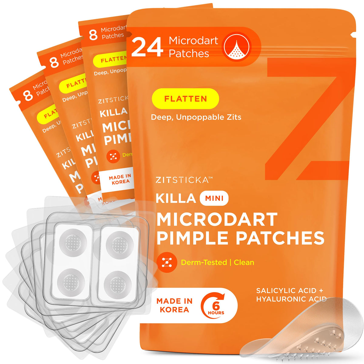 ZitSticka Killa microdart patch closeup for targeted early acne care.