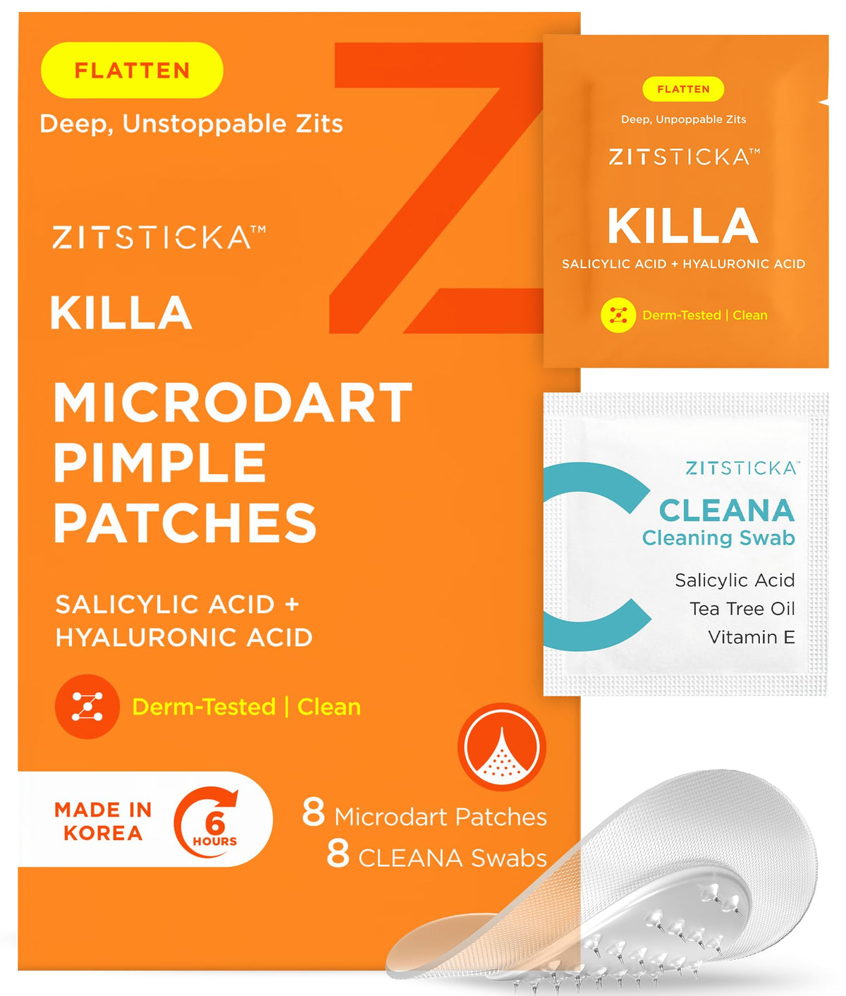 Parche ZitSticka KILLA con microdarts para espinillas emergentes en casa
