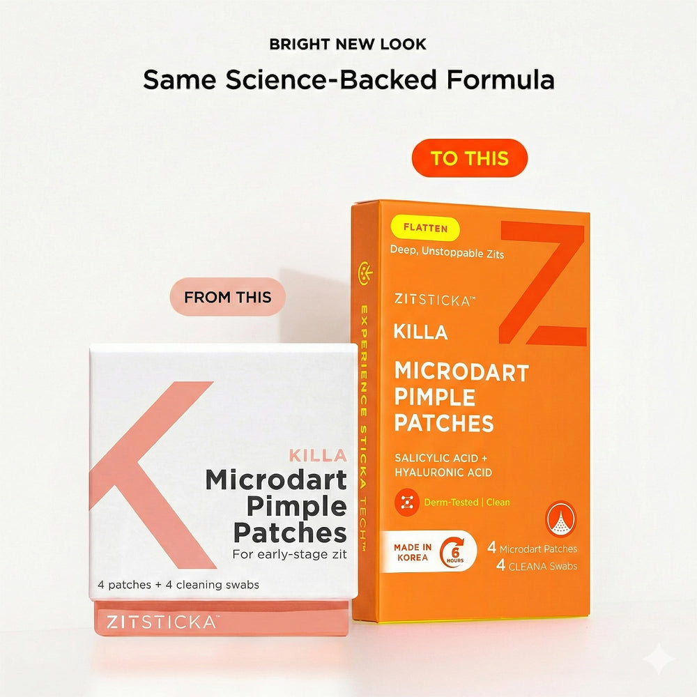 Parche microdardos ZitSticka KILLA sobre la piel, liberación suave para inicio de brote.