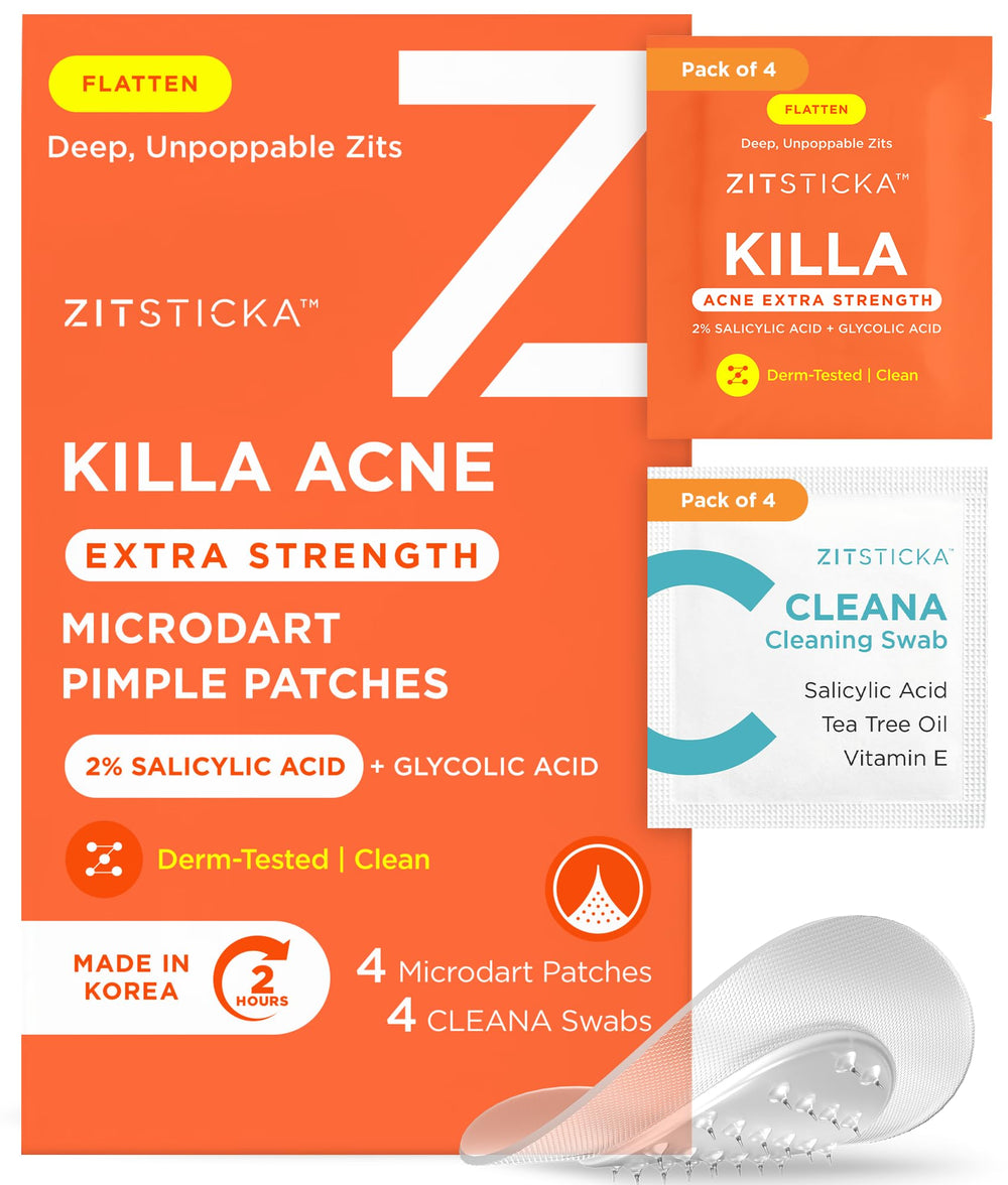 Parche ZitSticka para acné en la cara con microdardos que atacan el grano.