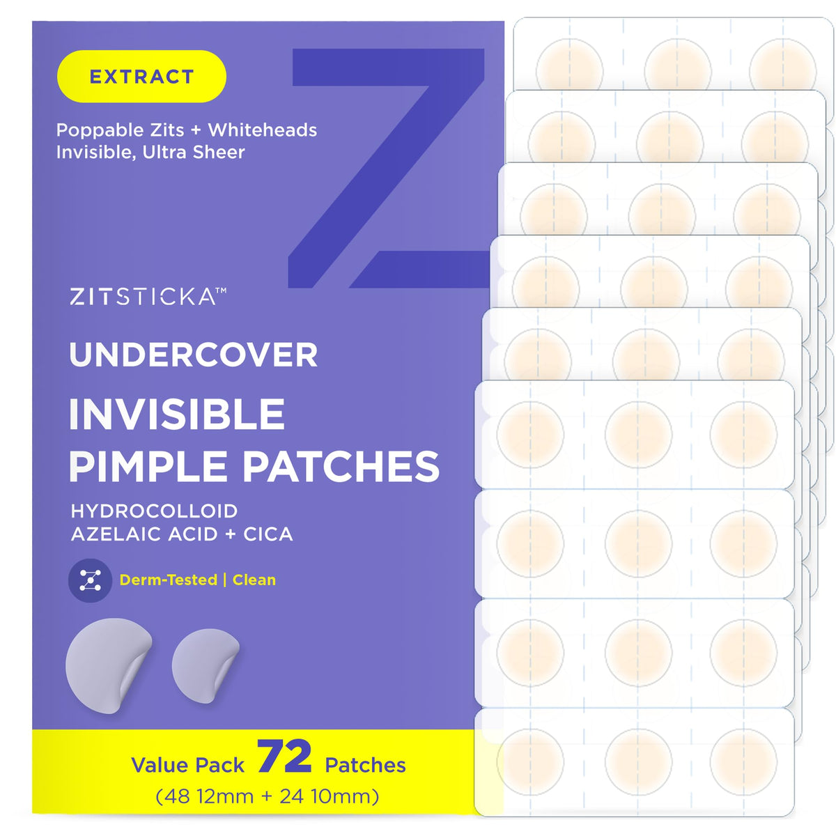 ZitSticka parches imperfecciones día invisibles: uso discreto con maquillaje.