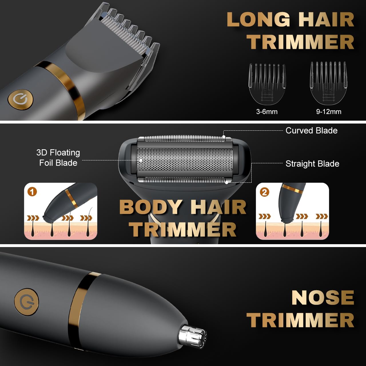 Zivelier ball shaver LED display indicates battery level during grooming