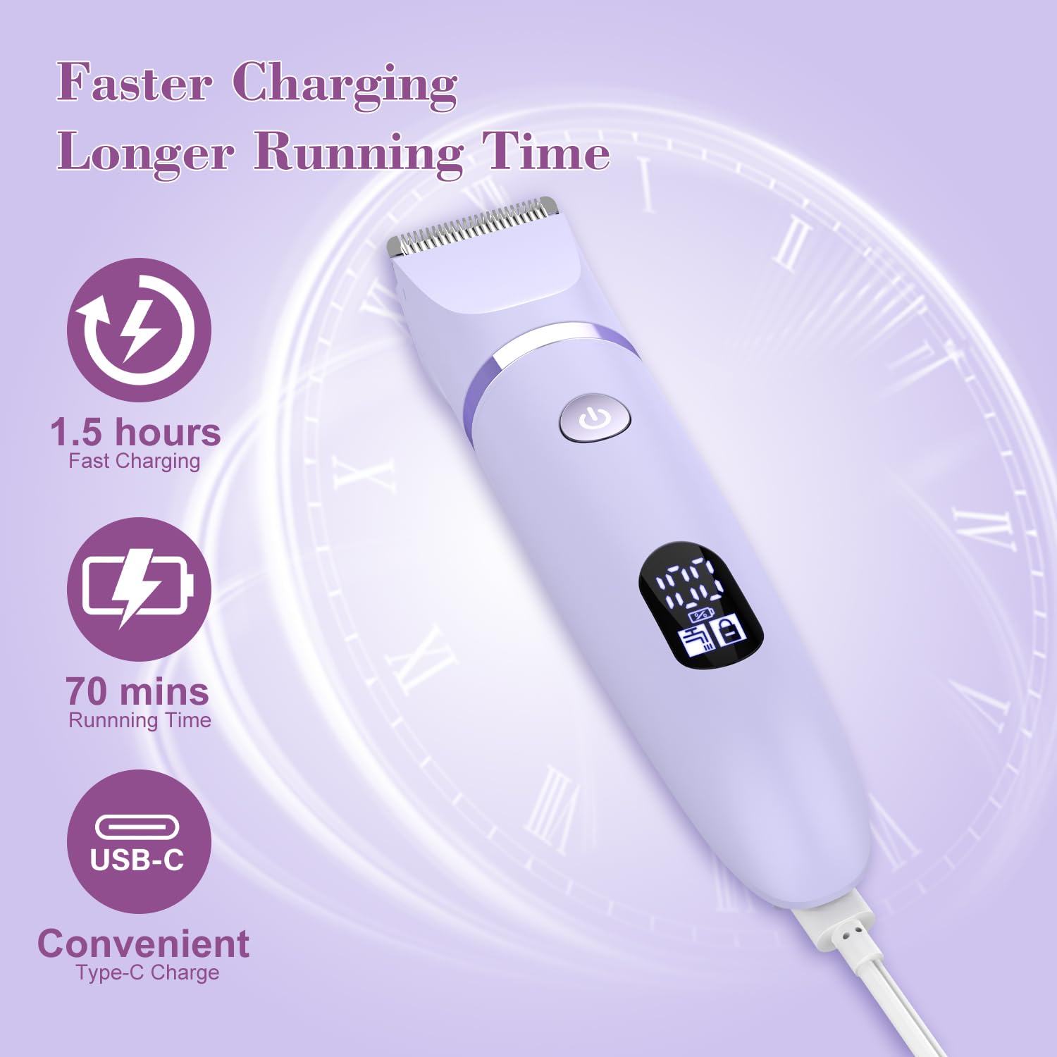 Zivelier detachable heads for easy cleaning after use.