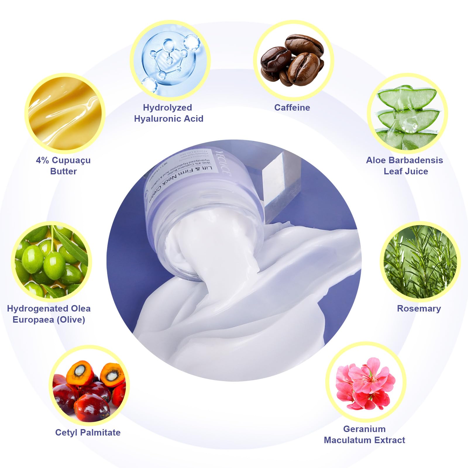 ZIXAOK neck cream provides vitamin E nourishment for healthy-looking skin.