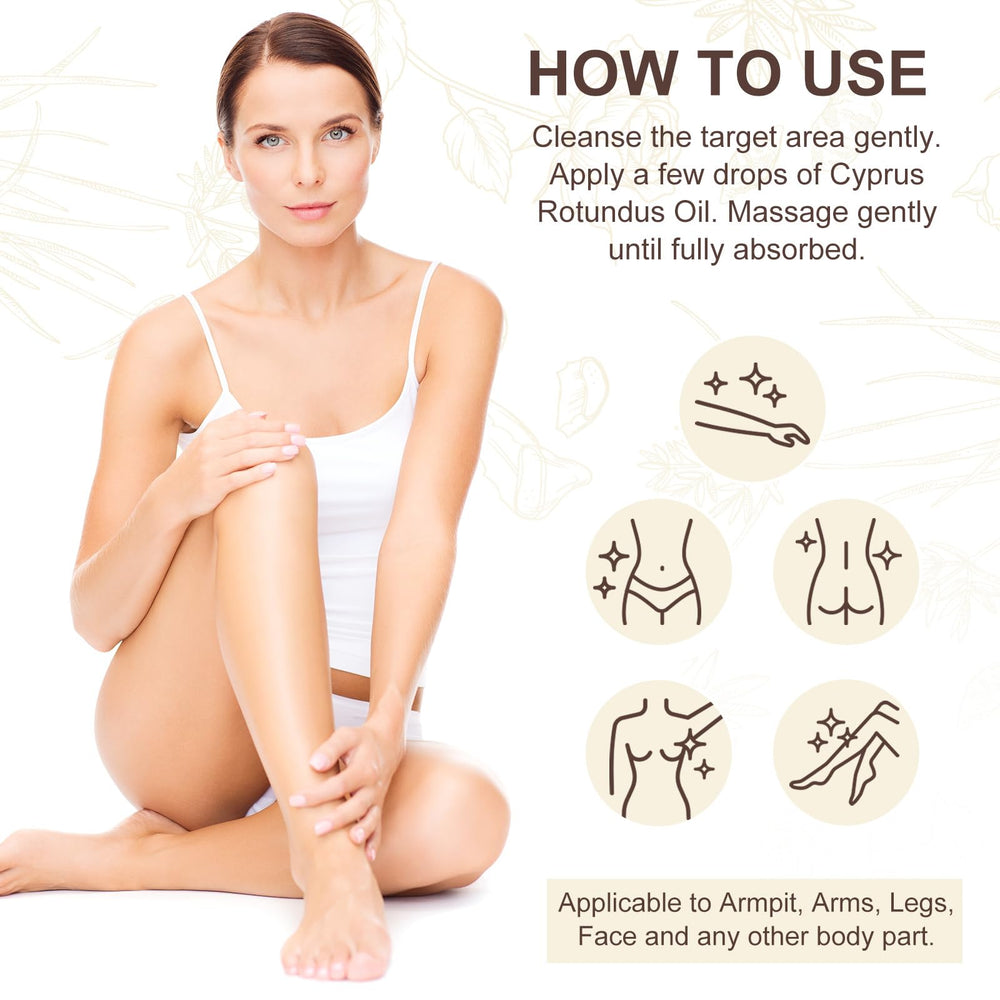 ZIXAOK steam-distilled Cyperus Rotundus oil bottle conveys potency