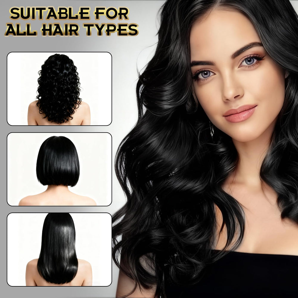 ZIXSIRP Black Hair Dye Shampoo bottle pour demonstrates easy application