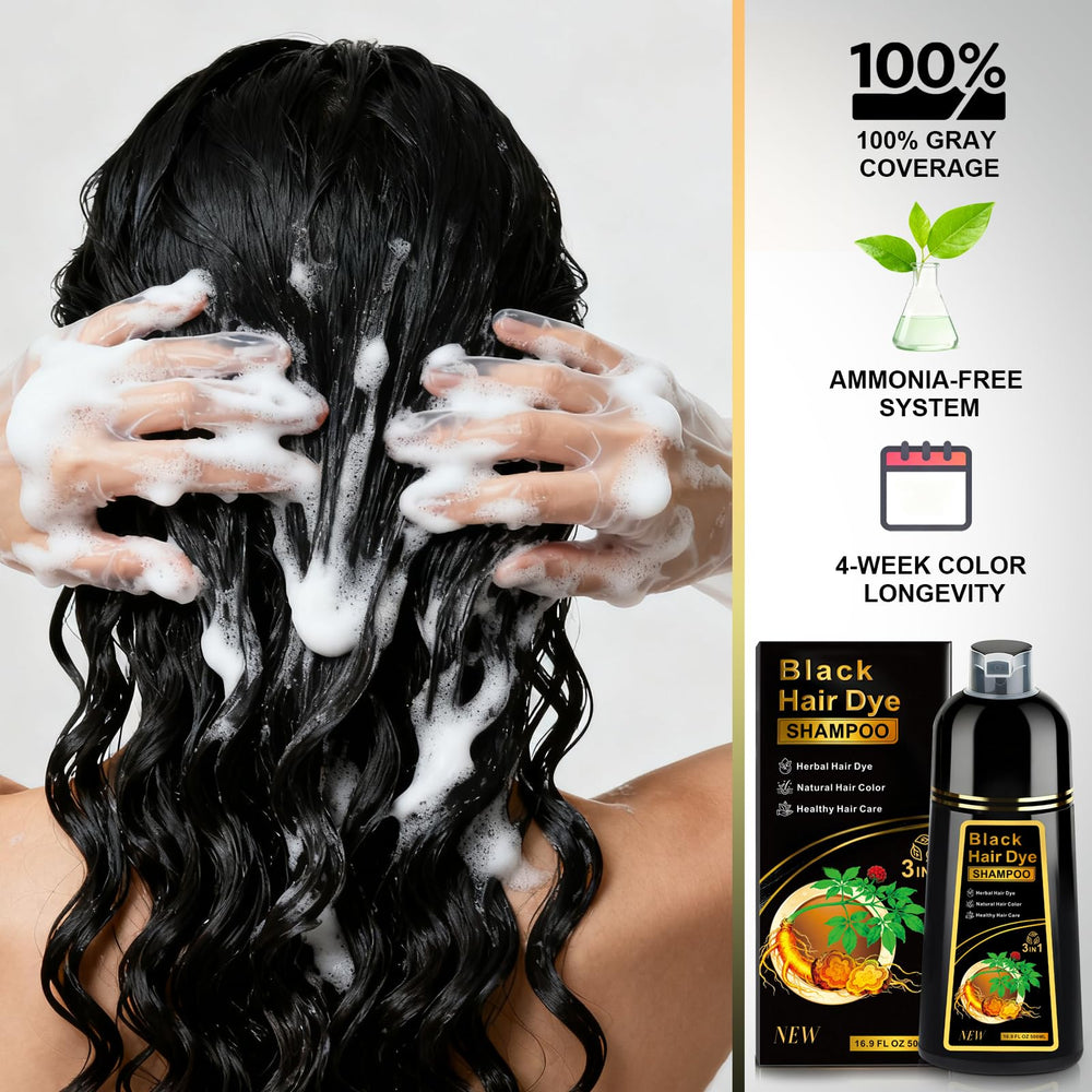 ZIXSIRP Black Hair Dye Shampoo offers an easy 15-minute process