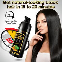 ZIXSIRP Black Hair Dye Shampoo includes gloves for mess-free use