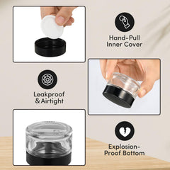 ZIYIZE jars with cream open, displaying easy access and smooth application