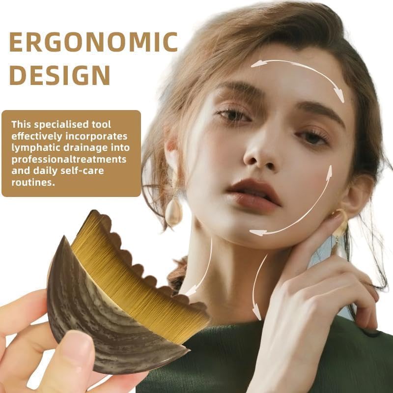 Zizmsh lymphatic contour brush face cleansing close-up for gentle cleansing