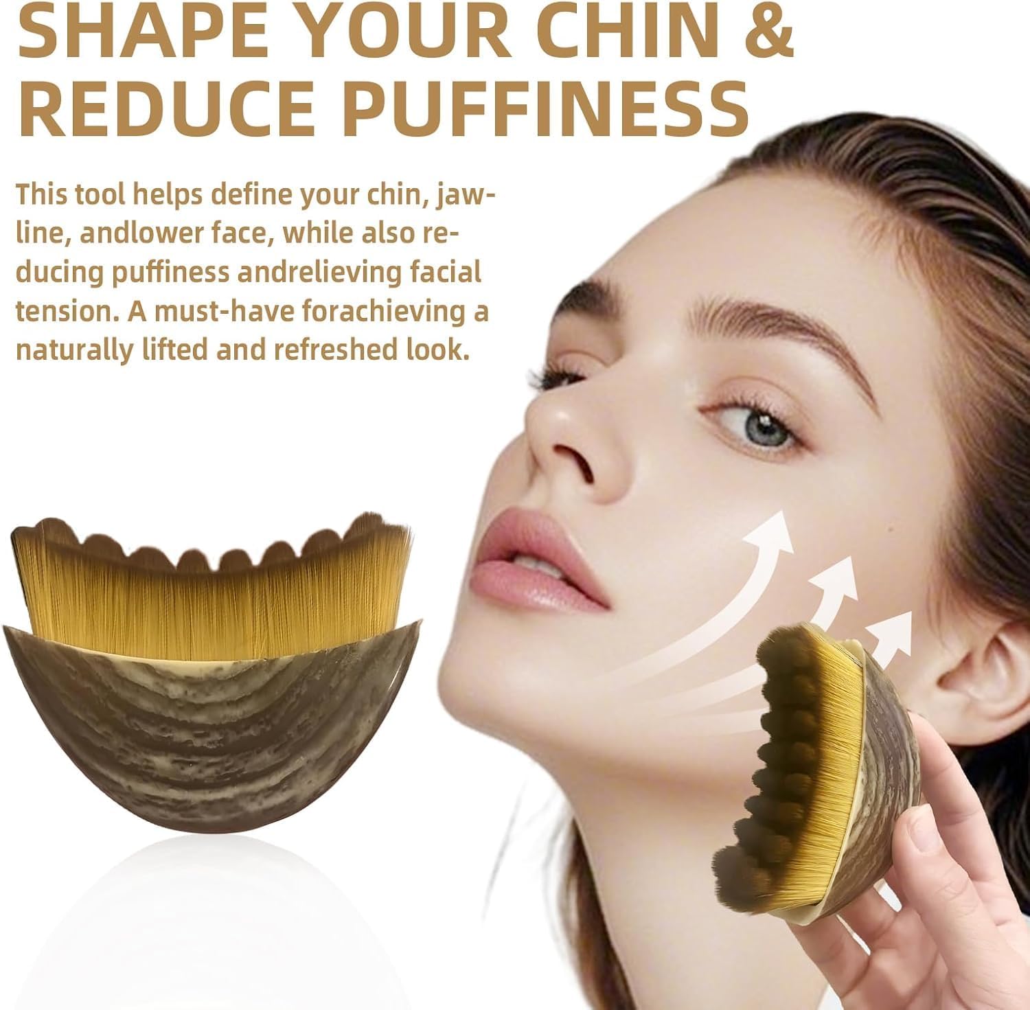 Zizmsh lymphatic contour brush travel case included for on-the-go routines