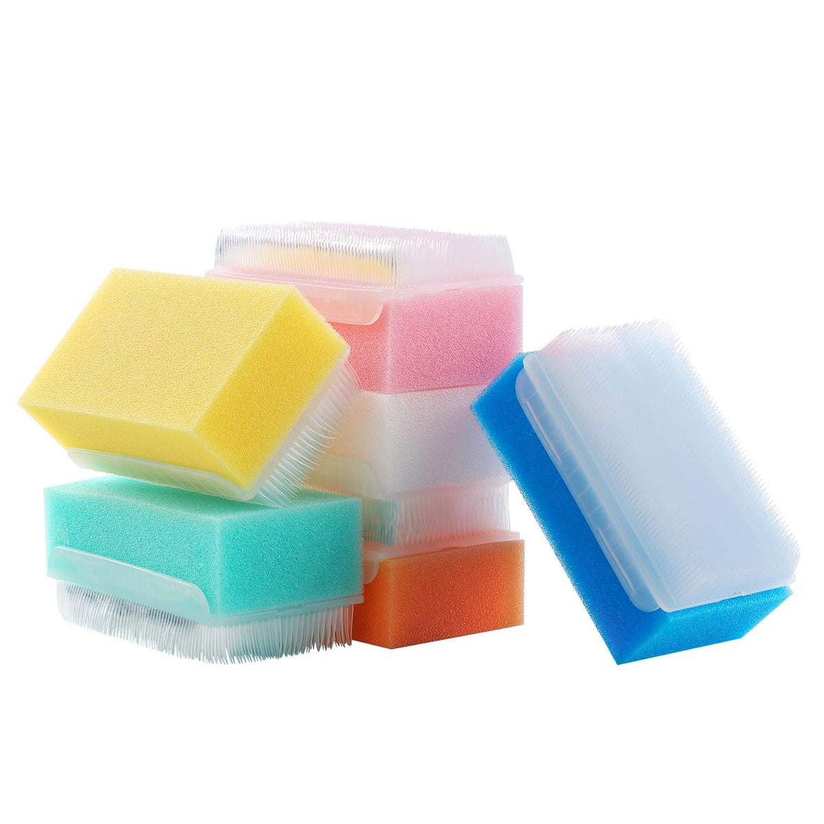 ZIZNBA cepillos sensoriales en colores, set de 6, ideal para baño suave