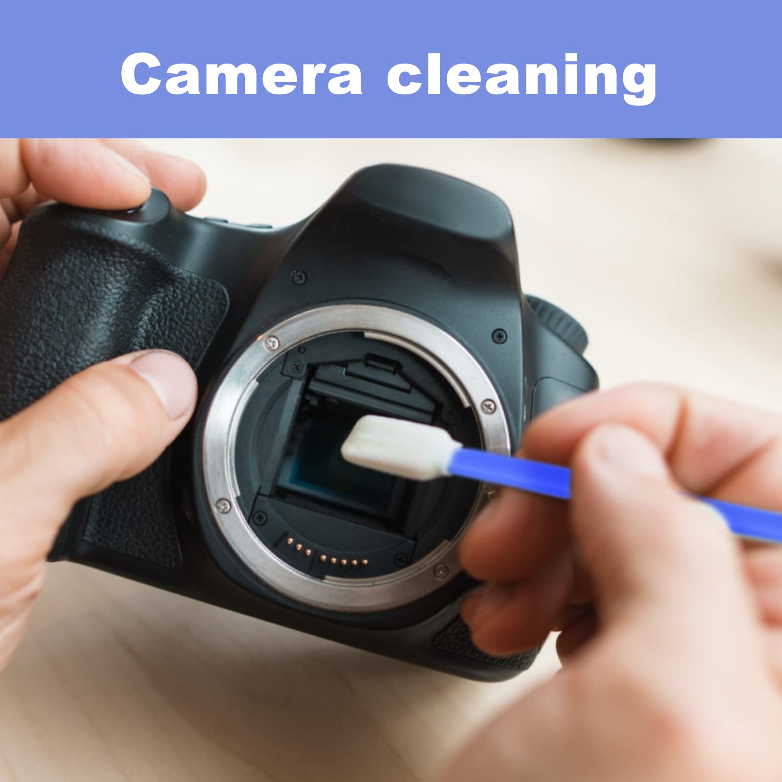 ZIZNBA foam swab cleans keyboards and tight spaces without leaving lint.